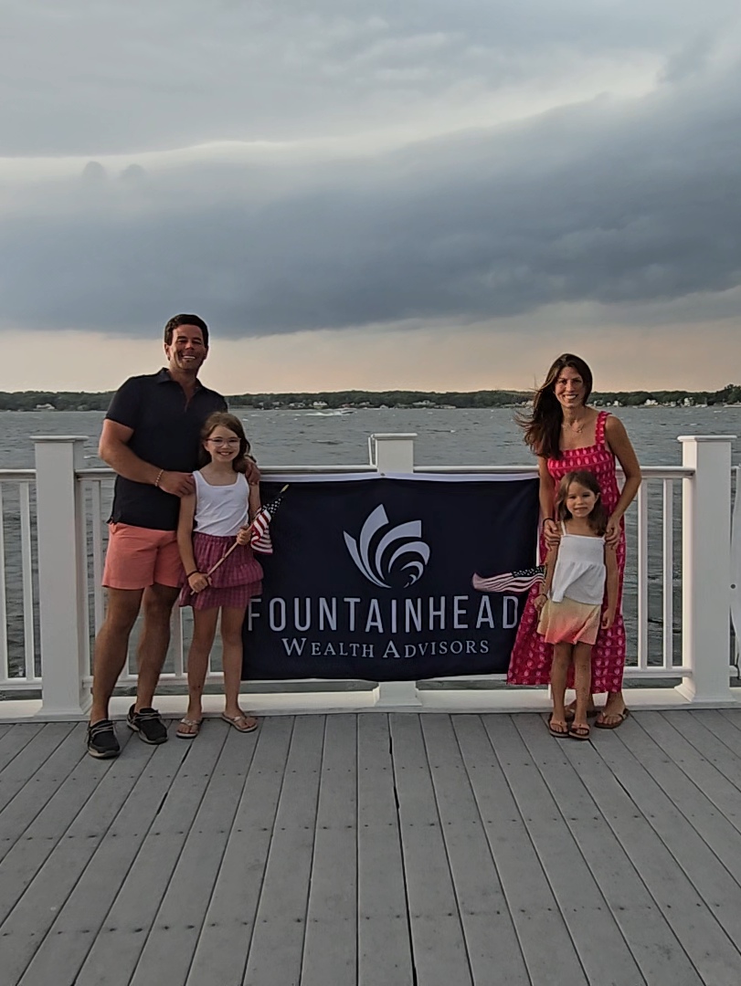 American flag on the dock on the Patuxent River