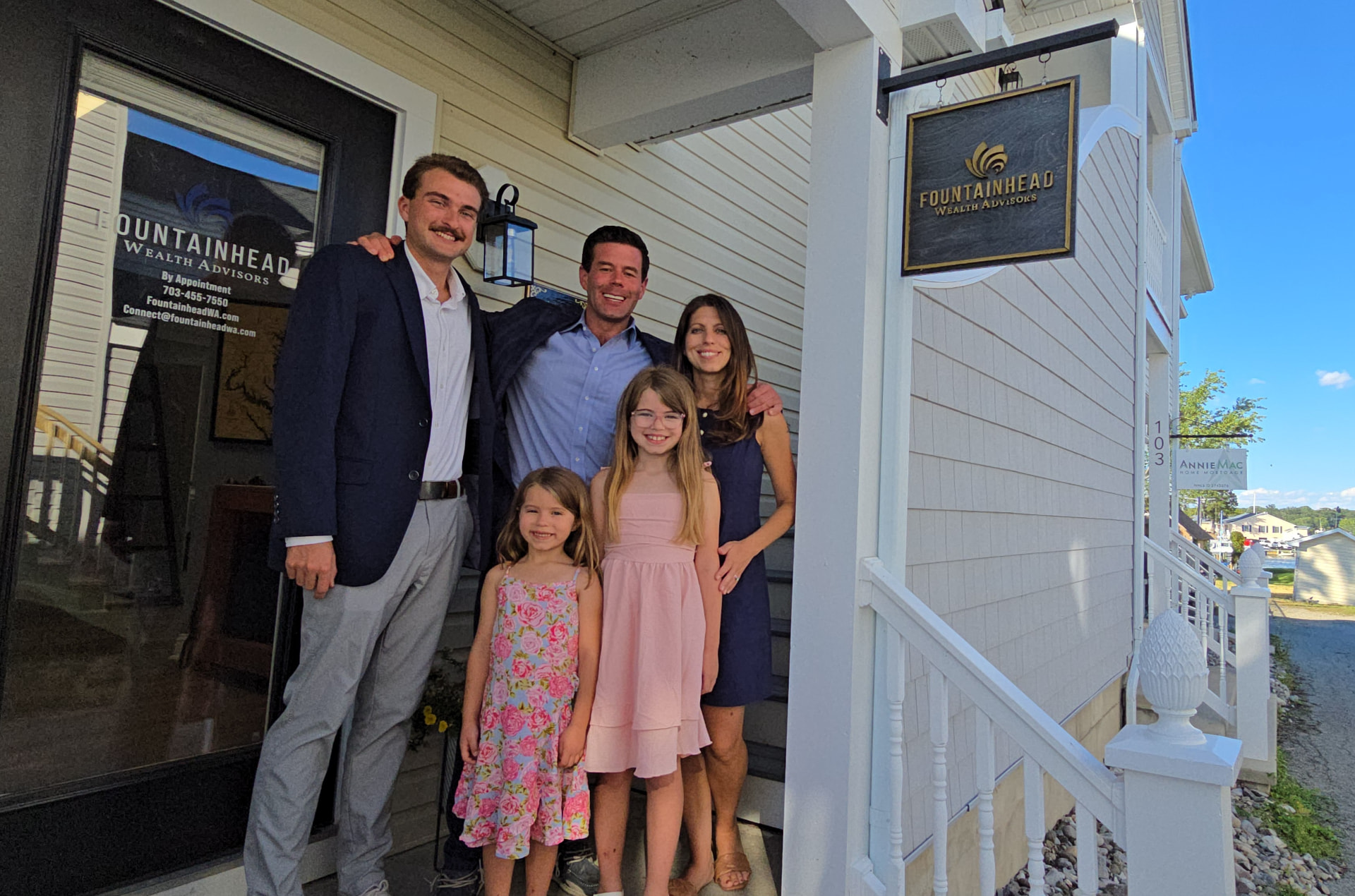 The Fountainhead Wealth Advisors office porch on Solomons Island Road